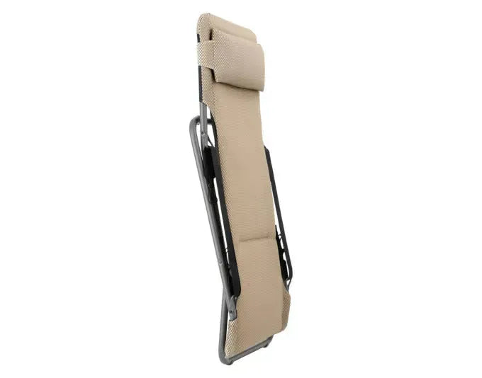 Ergonomischer LAFUMA Transabed BeComfort® Sessel in Moka mit robustem Titane-Gestell, ideal für Entspannung.