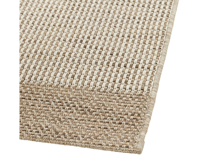 LAFUMA Melya Outdoor-Teppich, 340x240 cm, Polypropylen, beige, robust, stilvoll, ideal für Terrasse und Garten.