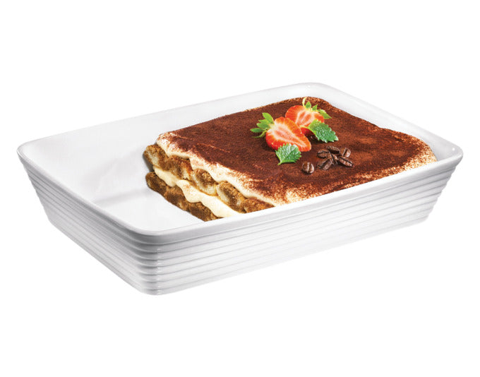 Entdecken Sie die KÜCHENPROFI Auflaufform Burgund 30 cm in Weiß – ideal für köstliche Aufläufe und Gratin. Pflegeleicht und hitzebeständig!