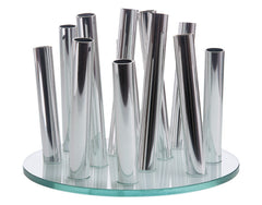 PHILIPPI Vase Bouquet Glas/Aluminium ø 24 cm