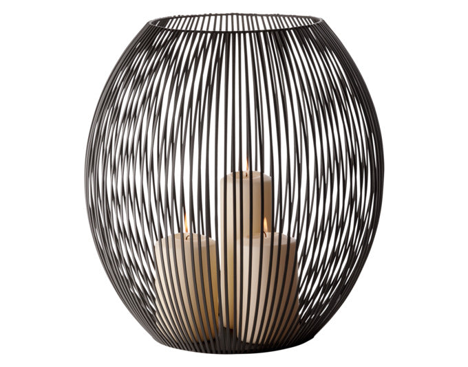 PHILIPPI Windlicht Louisiana XXL Metall ø 38x40 cm schwarz in  präsentiert im Onlineshop von KAQTU Design AG. Laterne ist von PHILIPPI