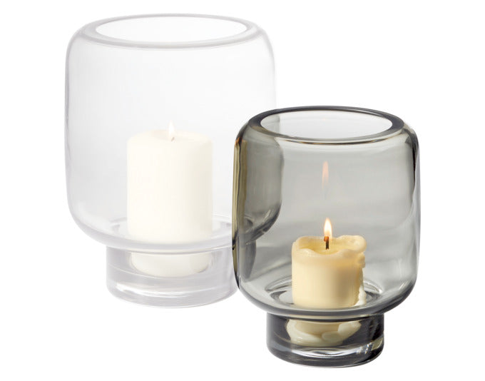 PHILIPPI Windlicht Vejle S Glas ø 16x19 cm graubraun