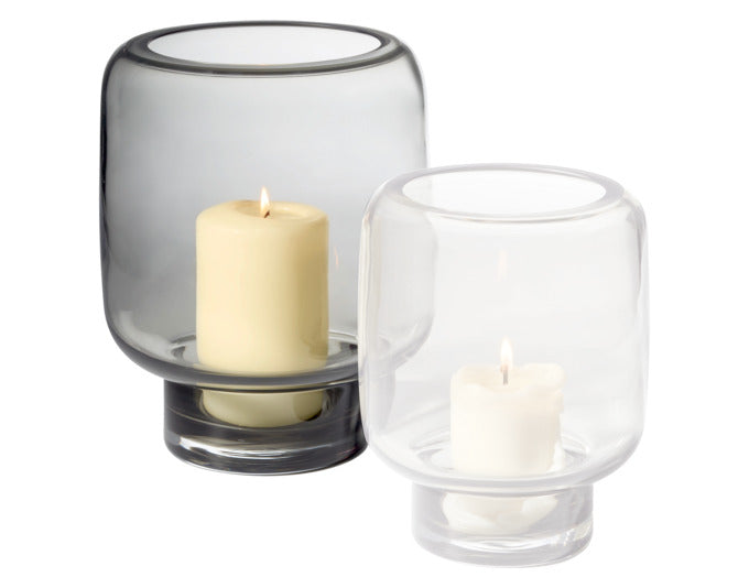 PHILIPPI Windlicht Vejle L Glas ø 19x24 cm graubraun