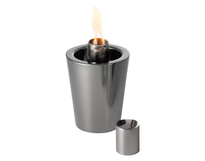 PHILIPPI Tischölfackel Tarcia Inox ø 9x13 cm schwarz