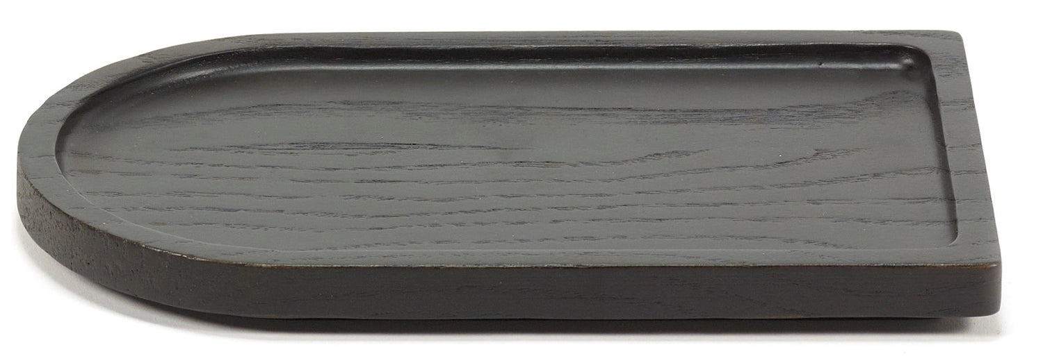 Elegantes schwarzes Tablett M von La Mère, 30x18x2.5 cm, ideal für stilvolle Präsentationen und vielseitige Anwendungen.
