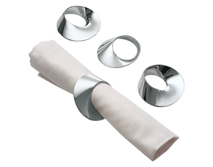 PHILIPPI Serviettenringe Swirl ø 6 cm 4tlg. in  präsentiert im Onlineshop von KAQTU Design AG. Serviettenhalter ist von PHILIPPI
