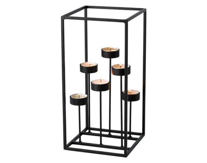 PHILIPPI Teelichthalter Escalera Metall schwarz 15x15x30 cm in  präsentiert im Onlineshop von KAQTU Design AG. Laterne ist von PHILIPPI