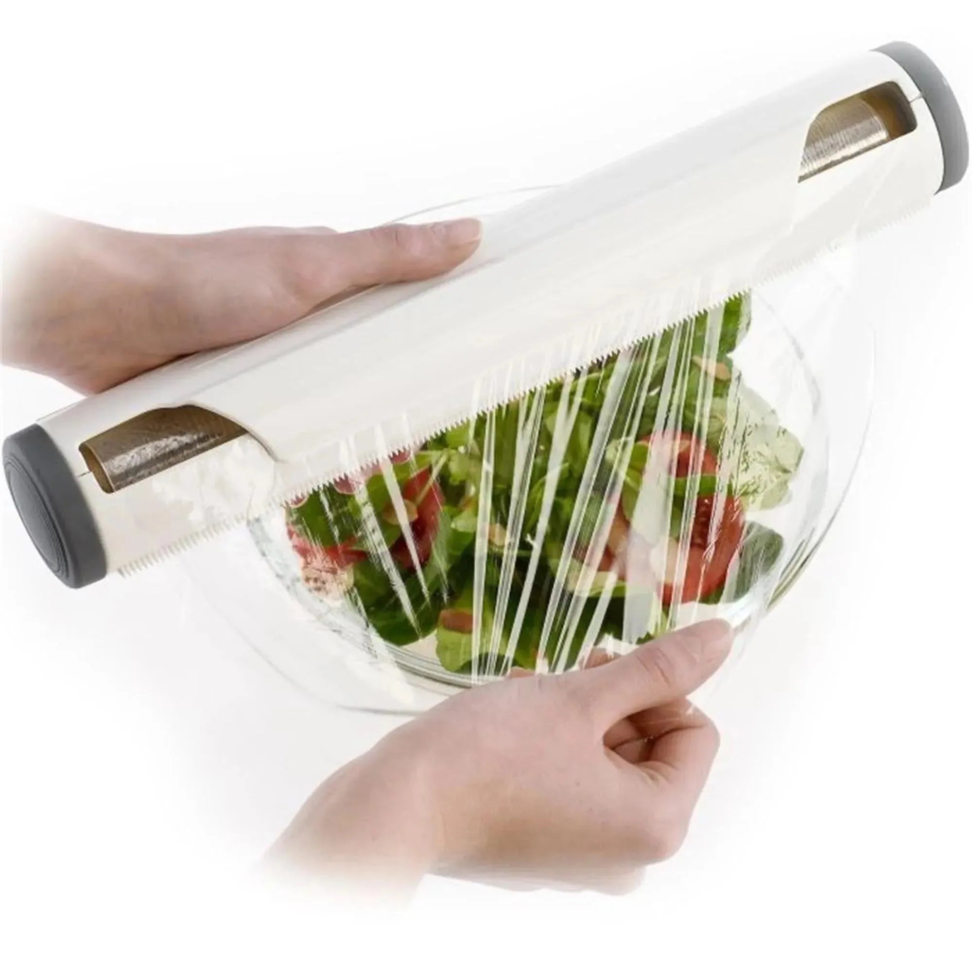 Praktischer Folienspender von Westmark, 33.5x6.5x6.5cm, ideal für Frischhalte- und Alufolie, einfaches Schneiden und Handhabung.