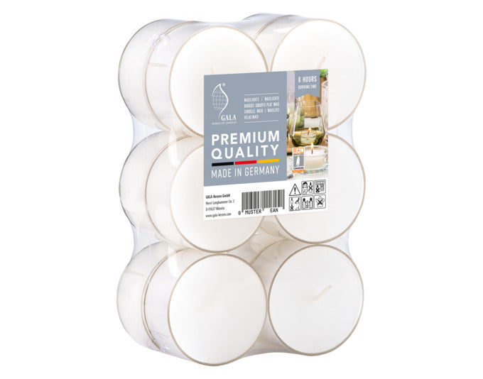 GALA Teelichter ø 4 H 2 cm 50er Pack 4 h Aluminiumhülle in  präsentiert im Onlineshop von KAQTU Design AG. Kerzen ist von GALA GROUP