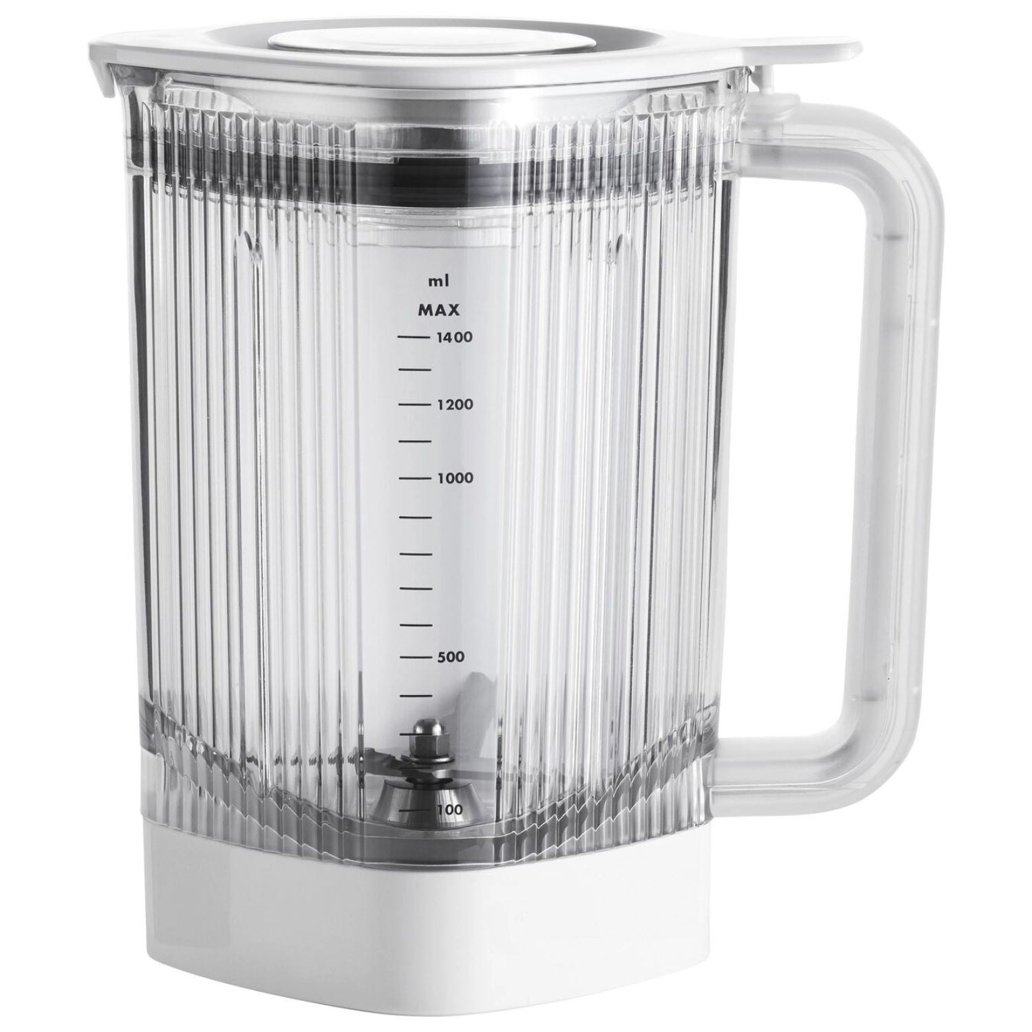 Eleganter Zwilling Enfinigy Standmixer in Silber mit 1,4 l Fassungsvermögen, perfekt für Smoothies, Suppen und kreative Küchenideen.