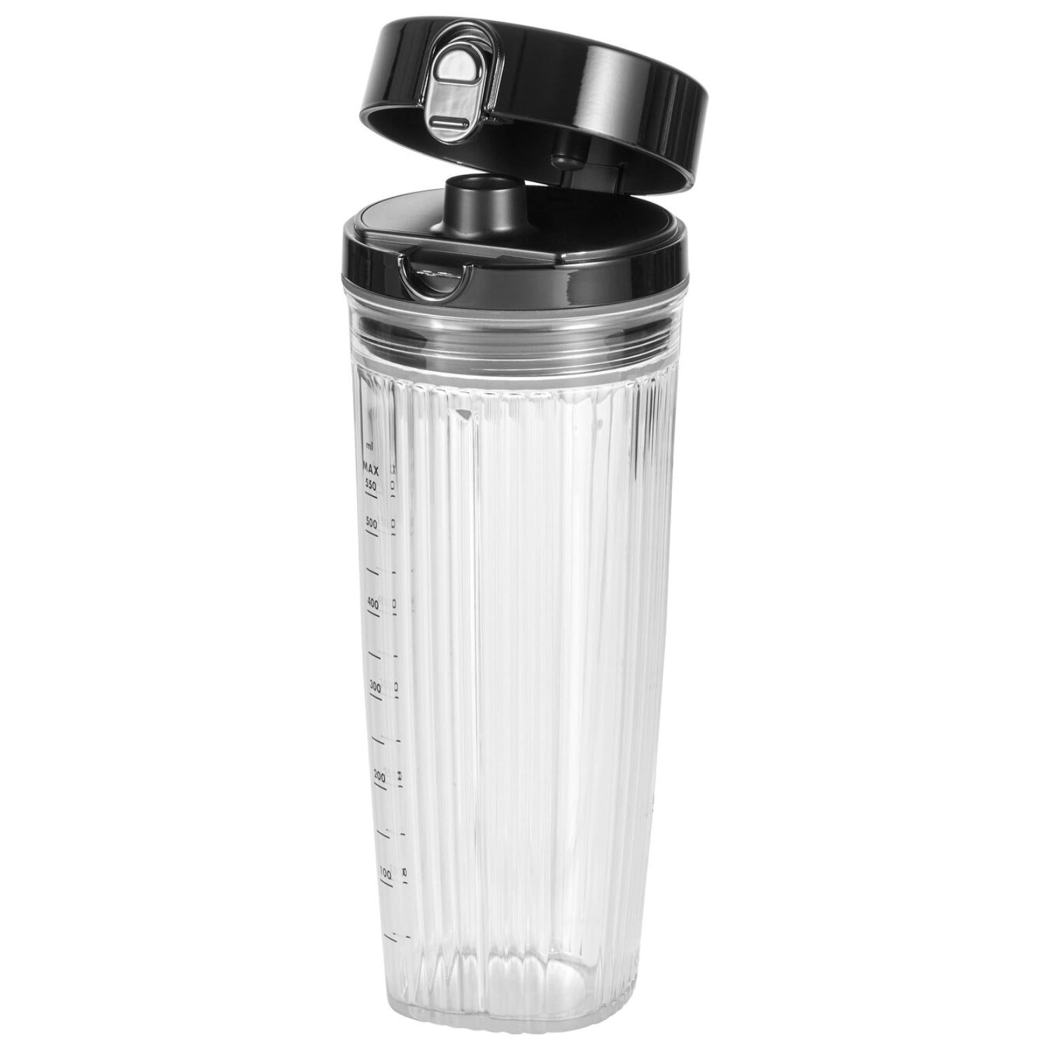 Stylischer Zwilling Kitchen Blender in Schwarz, ideal für die Zubereitung von köstlichen Smoothies und Mixgetränken mit 550ml Volumen.