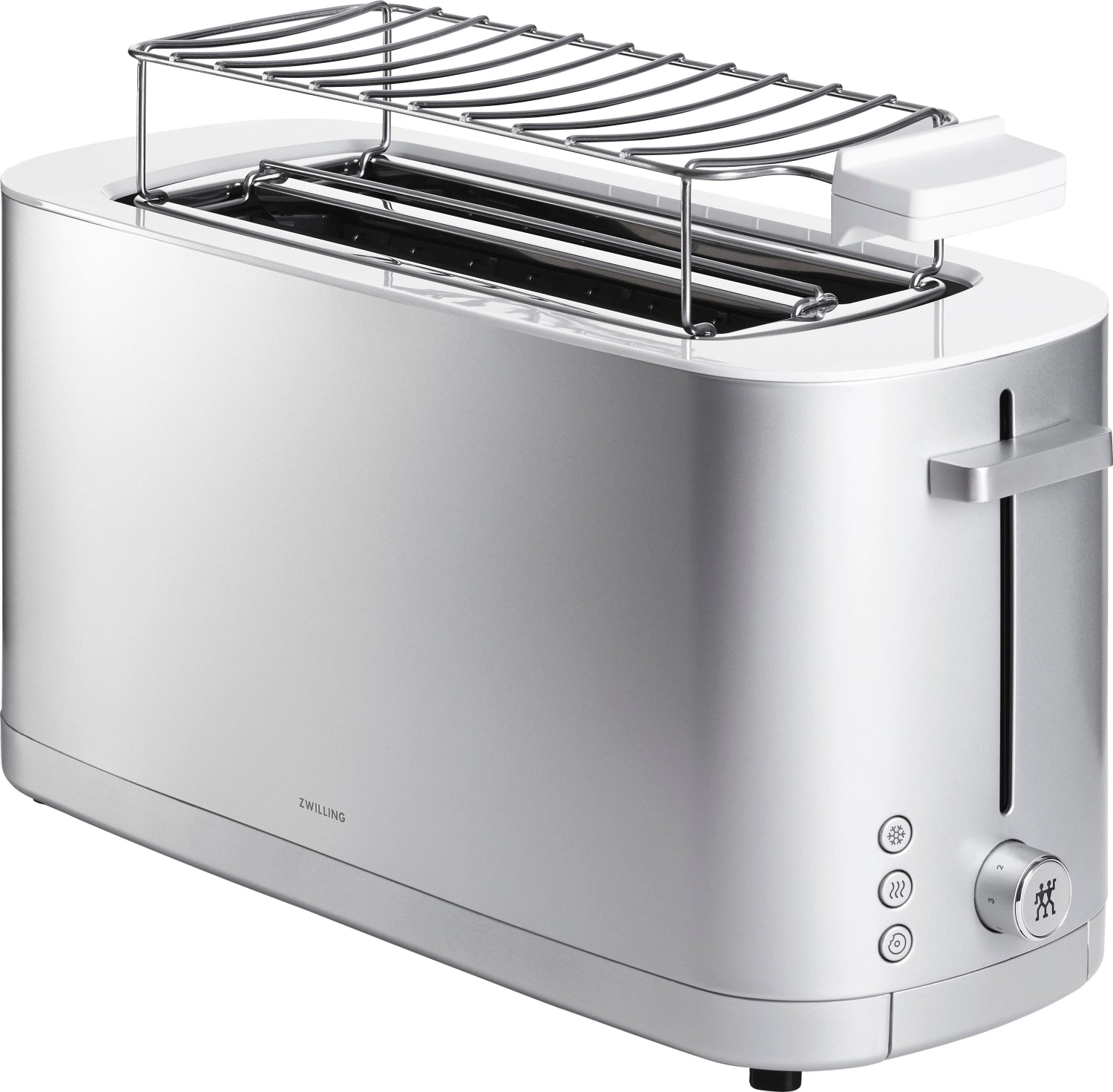 Enfinigy Toaster 2x4 mit Brötchenaufsatz silber