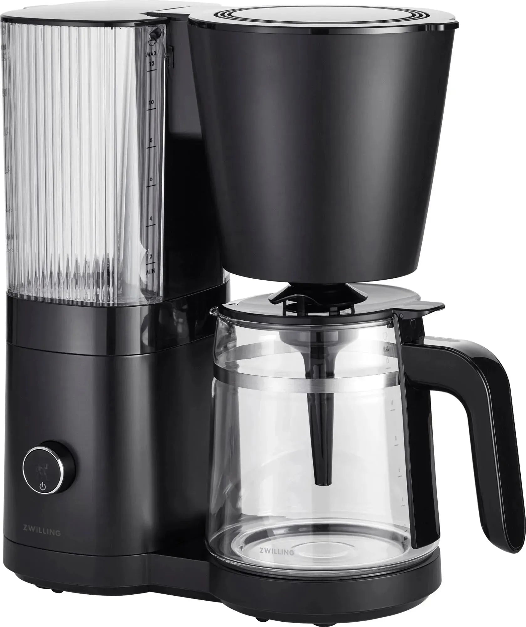 Zwilling Enfinigy Filterkaffeemaschine 1.5l, stilvoll in Schwarz.