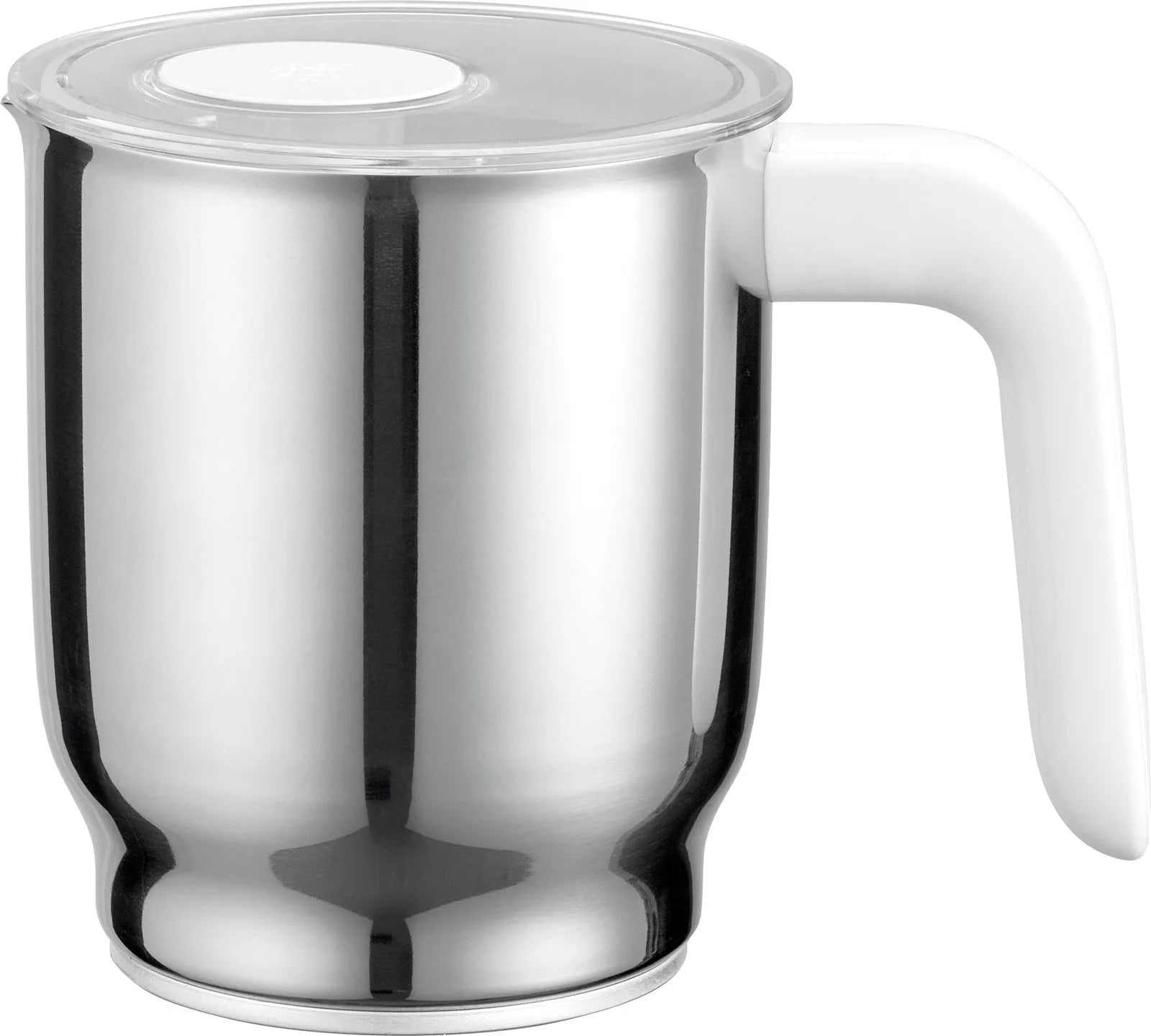 Eleganter 400ml Milchaufschäumer von Zwilling in glänzendem Silber.