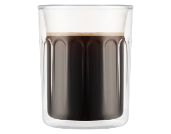 Doppelwandige BODUM Trinkgläser Chicago, 2er-Set, 0.2 l, ideal für heiße und kalte Getränke, stilvolles Design, isolierend.