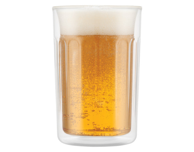 Doppelwandige BODUM Trinkgläser Chicago, 2er-Set, 0.35 l, ideal für heiße und kalte Getränke, stilvolles Design, isolierend.