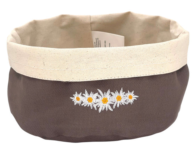 HEIDI Brotkorb Edelweiss gestickt ø 20x12.5 cm Baumwolle in  präsentiert im Onlineshop von KAQTU Design AG. Brotkorb ist von HEIDI