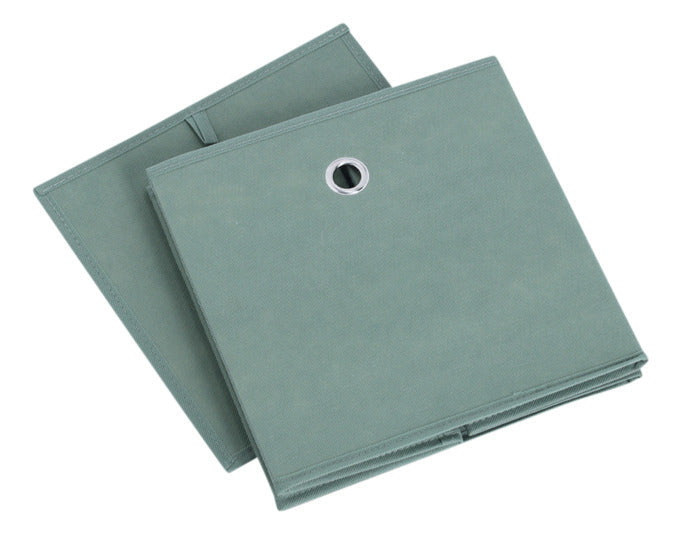 Praktische Aufbewahrungsbox aus Vlies in Salbeigrün, 28x28x28 cm, ideal für Ordnung und stilvolle Organisation in jedem Raum.