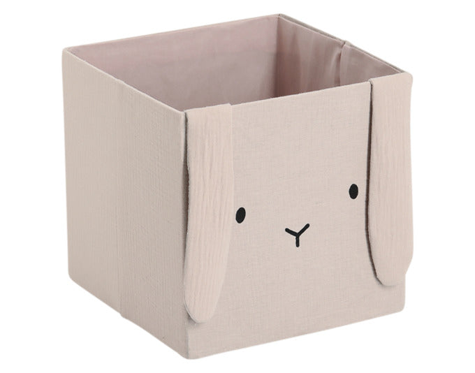 ZELLER Aufbewahrungsbox Hase beige Musselin 28x28x28 cm in  präsentiert im Onlineshop von KAQTU Design AG. Aufbewahrungsbehälter ist von ZELLER PRESENT