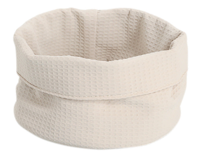 ZELLER Aufbewahrungskorb Waffelpiqué creme ø 20x12 cm in  präsentiert im Onlineshop von KAQTU Design AG. Aufbewahrungsbehälter ist von ZELLER PRESENT