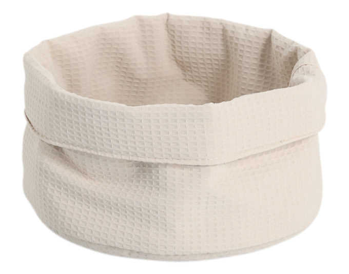 ZELLER Aufbewahrungskorb Waffelpiqué creme ø 25x13 cm in  präsentiert im Onlineshop von KAQTU Design AG. Aufbewahrungsbehälter ist von ZELLER PRESENT