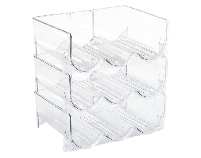 ZELLER Flaschenregal für 3 Flaschen Kunststoff transparent 28.5x20x10 cm in  präsentiert im Onlineshop von KAQTU Design AG. Weinregal ist von ZELLER PRESENT
