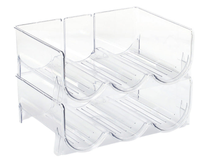 Praktisches ZELLER Flaschenregal aus transparentem Kunststoff, bietet Platz für 3 Flaschen, kompakt und stilvoll, Maße: 28.5x20x10 cm.