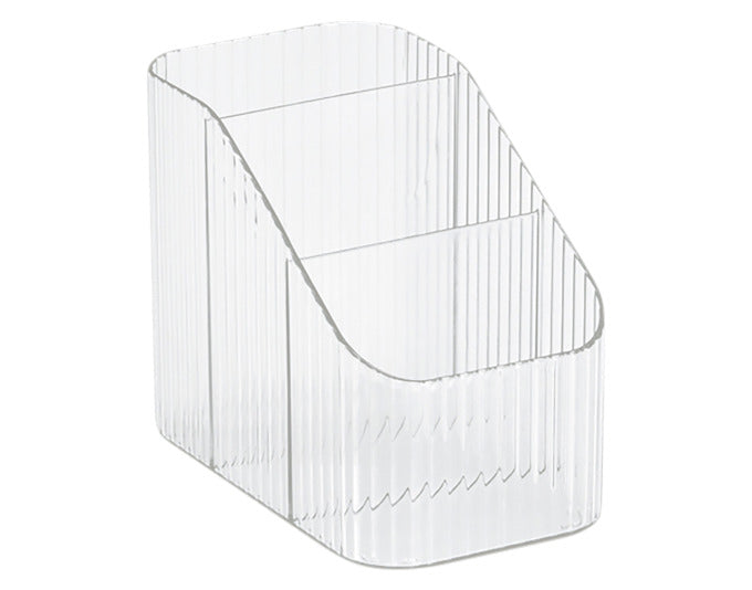 ZELLER Utensilien-Organizer mit 3 Fächern Kunststoff transparent 8.9x14.9x12 cm in  präsentiert im Onlineshop von KAQTU Design AG. Haushaltshilfen ist von ZELLER PRESENT