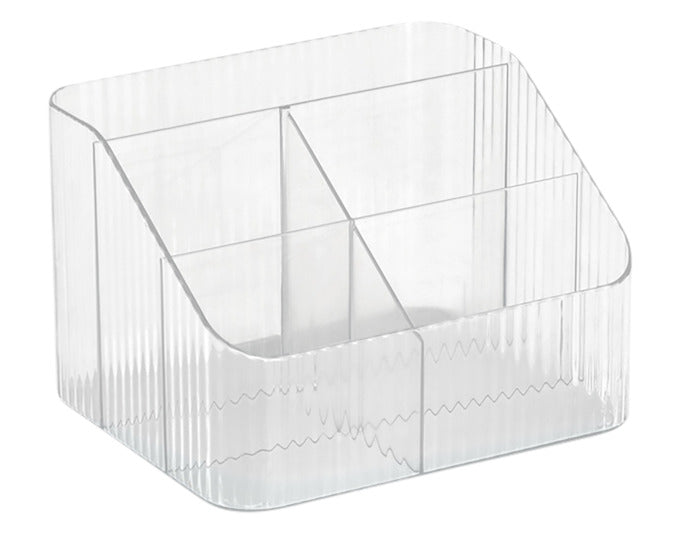 ZELLER Utensilien-Organizer mit 5 Fächern Kunststoff transparent 18x14.8x12 cm in  präsentiert im Onlineshop von KAQTU Design AG. Haushaltshilfen ist von ZELLER PRESENT