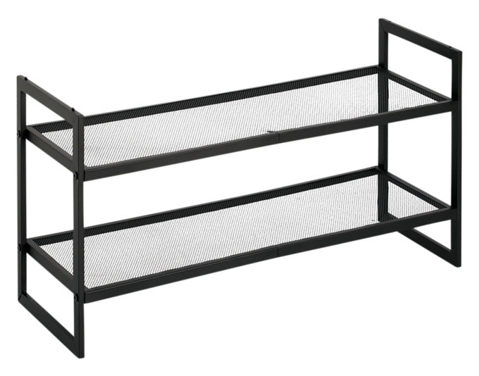 ZELLER Schuhregal mit 2 Ablagen Metall schwarz 70x24x36 cm in  präsentiert im Onlineshop von KAQTU Design AG. Schuhregal ist von ZELLER PRESENT