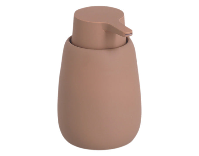 ZELLER Seifenspender Keramik grau ø 8.8x13.7 cm in  präsentiert im Onlineshop von KAQTU Design AG. Badzubehör ist von ZELLER PRESENT