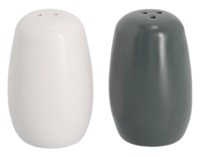 ZELLER Salz und Pfefferstreuer Set 2-teilig Keramik schwarz weiss ø 5.5x8.4 cm in  präsentiert im Onlineshop von KAQTU Design AG. Salz & Pfeffer ist von ZELLER PRESENT
