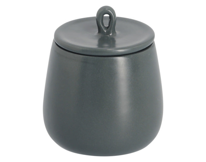 ZELLER Gewürzdose 220 ml Keramik schwarz ø 8.5x10 cm in  präsentiert im Onlineshop von KAQTU Design AG. Aufbewahrungsdose ist von ZELLER PRESENT