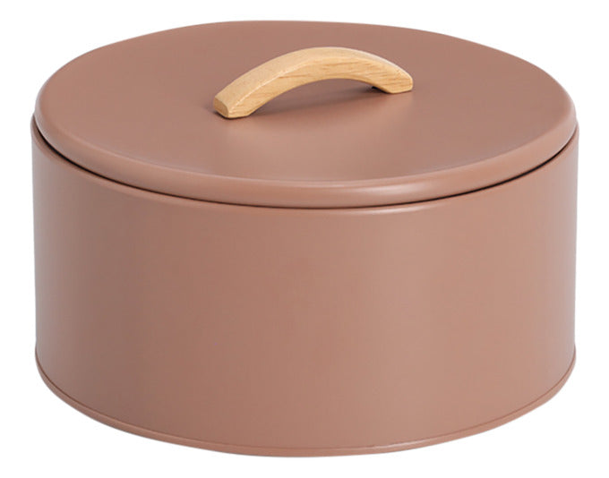 ZELLER Vorratsdose 2400 ml Metall mocca ø 21.5x14 cm in  präsentiert im Onlineshop von KAQTU Design AG. Aufbewahrungsbehälter ist von ZELLER PRESENT