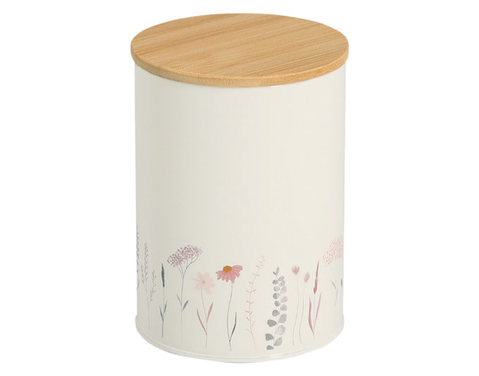 ZELLER Vorratsdose mit Bambusdeckel Flowers 1400 ml ø 11x16 cm in  präsentiert im Onlineshop von KAQTU Design AG. Aufbewahrungsbehälter ist von ZELLER PRESENT