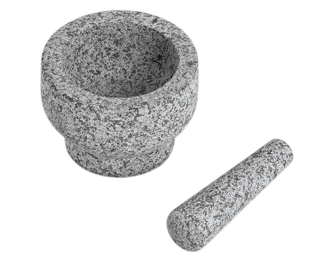Eleganter Granit-Mörser von ZELLER, ideal für Gewürze und Kräuter. Robustes Design, ø 14x10 cm, perfekt für die Küche.