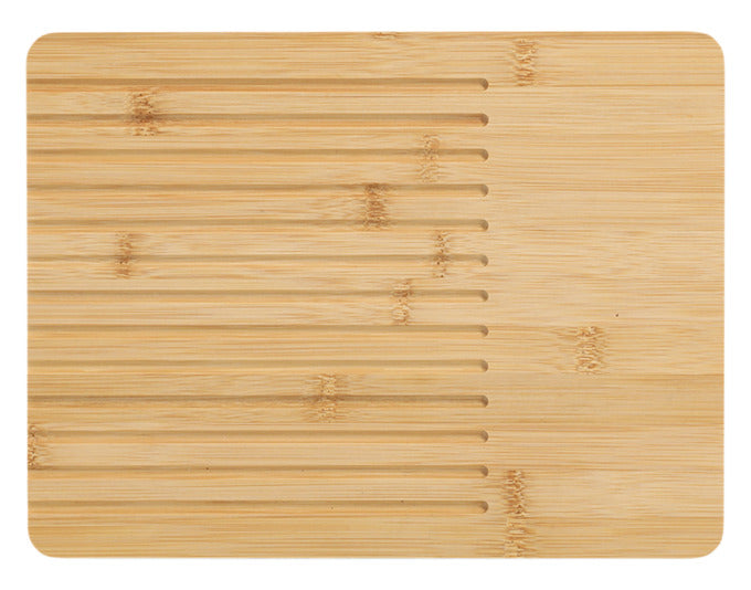 Praktisches Brotschneidbrett aus Bambus, 33x25 cm, ideal für sauberes Schneiden und Servieren von Brot, langlebig und umweltfreundlich.