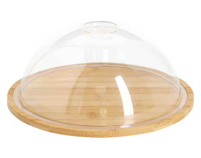 ZELLER Käseglocke mit Haube Bambus Kunststoff ø 23.5x10.5 cm in  präsentiert im Onlineshop von KAQTU Design AG. Käsezubehör ist von ZELLER PRESENT
