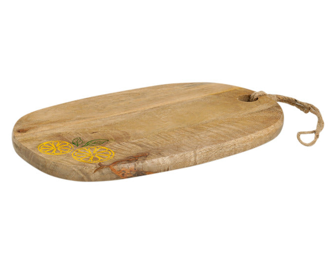 ZELLER Servier- und Schneidbrett Lemon Mangoholz 38x25x2 cm in  präsentiert im Onlineshop von KAQTU Design AG. Schneidbrett ist von ZELLER PRESENT