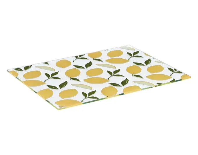 ZELLER Schneidbrett Glas Lemons 40x30 cm in  präsentiert im Onlineshop von KAQTU Design AG. Schneidbrett ist von ZELLER PRESENT