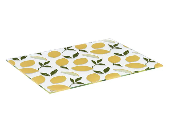 ZELLER Schneidbrett Glas Lemons 40x30 cm in  präsentiert im Onlineshop von KAQTU Design AG. Schneidbrett ist von ZELLER PRESENT