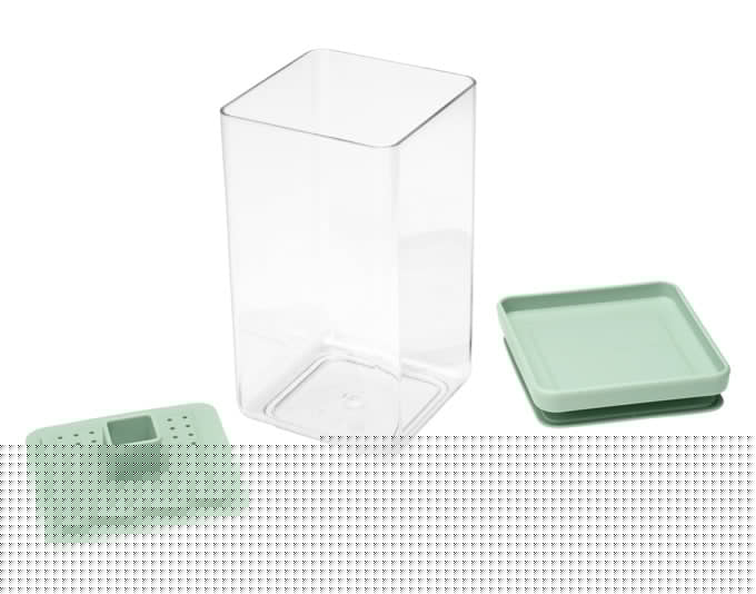 Praktisches Fermentier-Set in Jadegrün, ideal für hausgemachte Fermente. Stilvolles Design und einfache Handhabung.