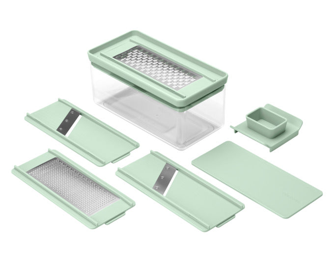 Praktisches Hobel- und Reibeset von BRABANTIA, ideal für Käse und Gemüse. Ergonomisch, langlebig und vielseitig einsetzbar.