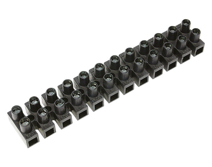 Schwarze STEFFEN Reihenklemme für 12x6-16 mm² Kabel, ideal für sichere und zuverlässige elektrische Verbindungen.