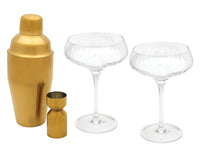LEOPOLD Cocktail Set Arinto 4-teilig Inox gold/Glas
