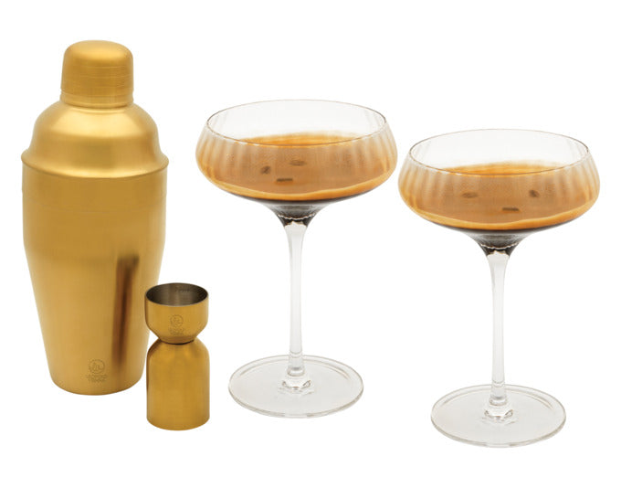 LEOPOLD Cocktail Set Arinto 4-teilig Inox gold/Glas