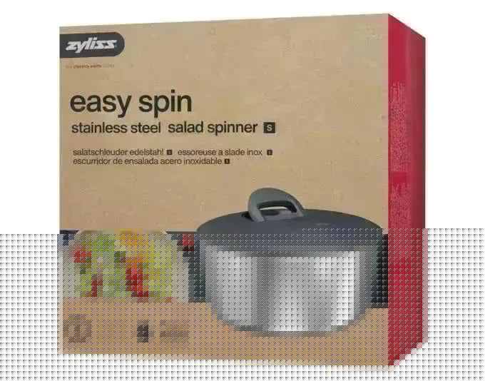 ZYLISS Salatschleuder Easy Spin aus Edelstahl, Ø 22 cm, für schnelles und einfaches Trocknen von Salat, robust und stilvoll.
