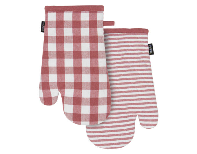 LADELLE Ofenhandschuh Eco Gingham blush 18x33 cm 2 Stk. in  präsentiert im Onlineshop von KAQTU Design AG. Backutensilien ist von LADELLE