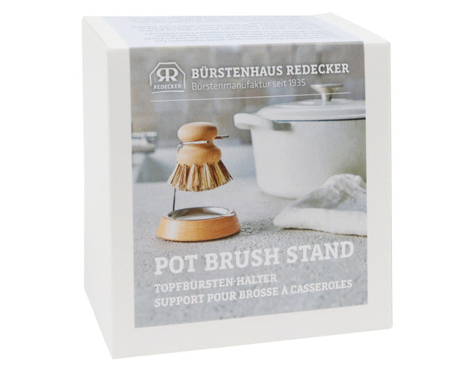 REDECKER Topfbürsten-Halter Buche/Inox ø 9.5x11 cm in  präsentiert im Onlineshop von KAQTU Design AG. Reinigung & Wäsche ist von REDECKER