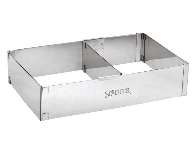 STÄDTER Backrand rechteckig verstellbar mit Trennsteg 27.5-53x18-33x6 cm in  präsentiert im Onlineshop von KAQTU Design AG. Backutensilien ist von STÄDTER